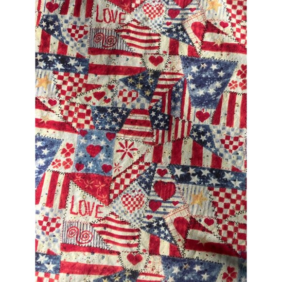 Patriotic Scrub Top With Love & Flags Print - Picture 7 of 9